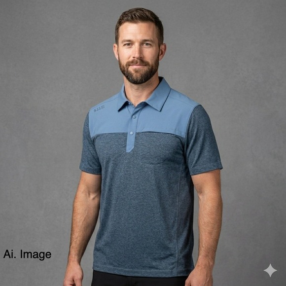 5.11 Tactical Other - 5.11 Tactical Men Sm. Rapid S/S Polo Atlas Blue Enduro-Flex Shirt Gorpcore NWT